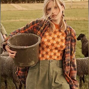 Free People We The Free | Summer Daydream Plaid Shirt | XS